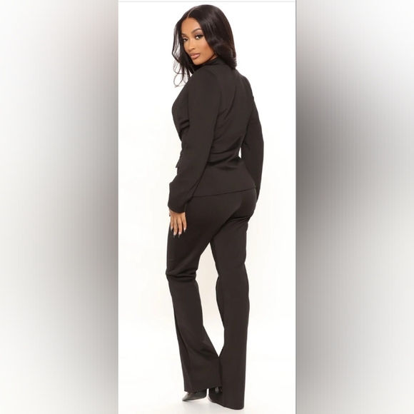 Fashion Nova Classic Black Pantsuit - Picture 2 of 5